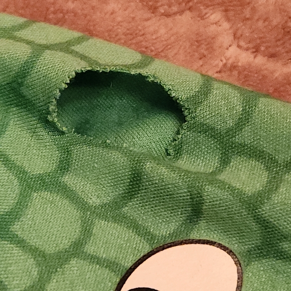 Build-A-Bear Workshop BABW Camo Green Dinosaur Hoodie Scaly *ADDED EAR HOLES* - Picture 6 of 15